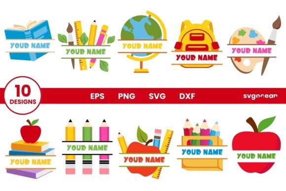 Back to School Monogram SVG Bundle: Elevate Your Educational Designs
