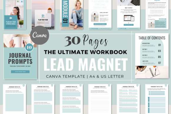 Canva Lead Magnet Workbook - Pastel Blue