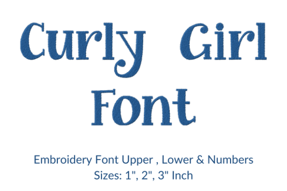 Curly Girl Fonts Embroidery Design: Elevate Your Craft