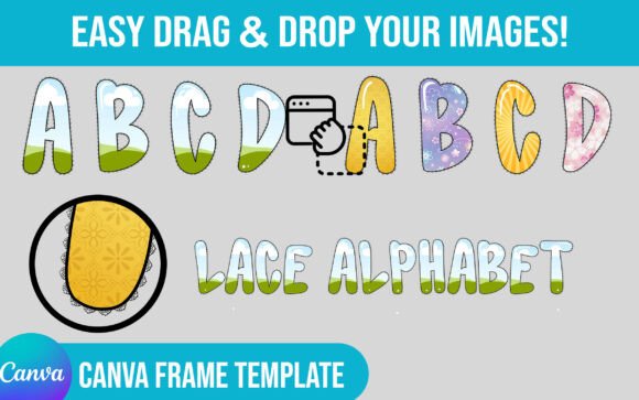 Elevate Your Designs with the Preppy Lace Canva Alphabet Template