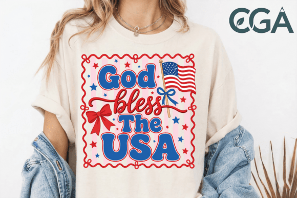 God Bless the USA Patriotic Bow Flag Png: A Design Asset for Impactful Branding
