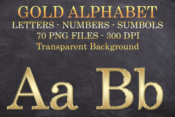 Gold Letters Numbers Symbols PNG: Elevate Your Design Projects