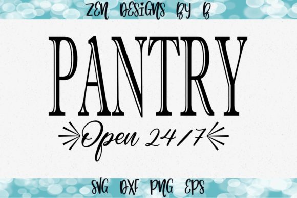Pantry Open 24/7 Graphic: Modern Design Asset