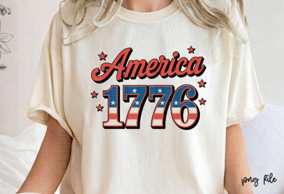 Retro America 1776 Patriotic Flag PNG: A Designer's Asset