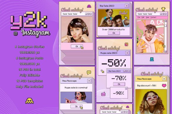 Revive Y2K Aesthetics with Ready-to-Use Instagram Templates