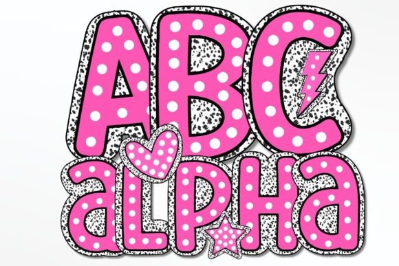 Vibrant Doodle Dot Alphabet for Modern Design