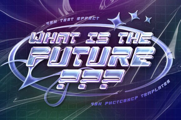 Y2k Text Effect: A Retro-Futuristic Design Asset